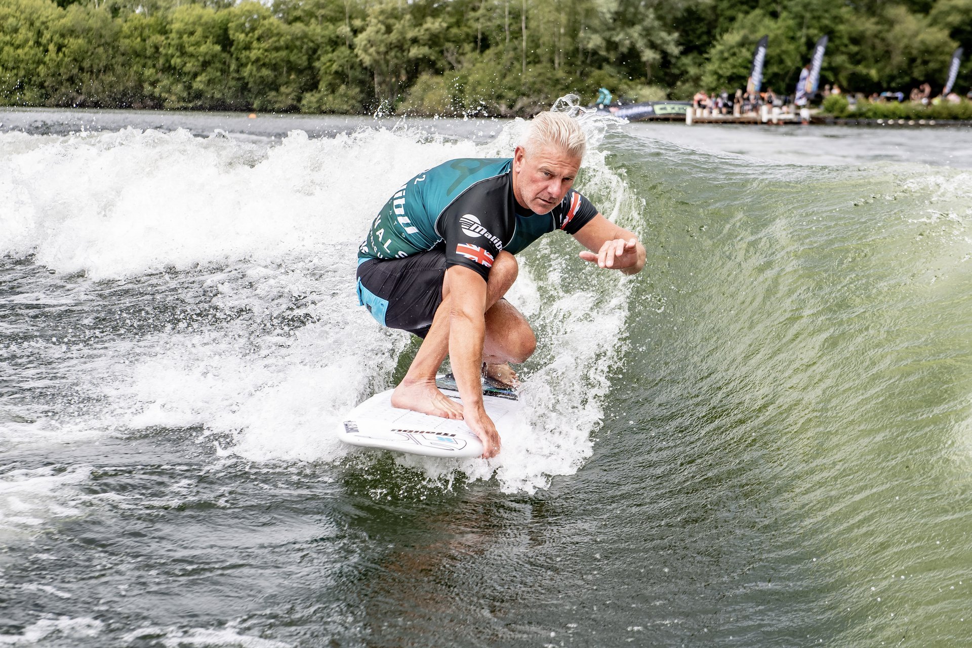 Robert Donaldson at the 2022 Malibu Boats UK Wakesurf Nationals